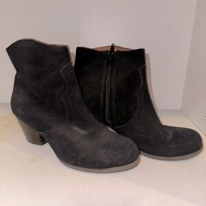 Lucky black suede ankle boots